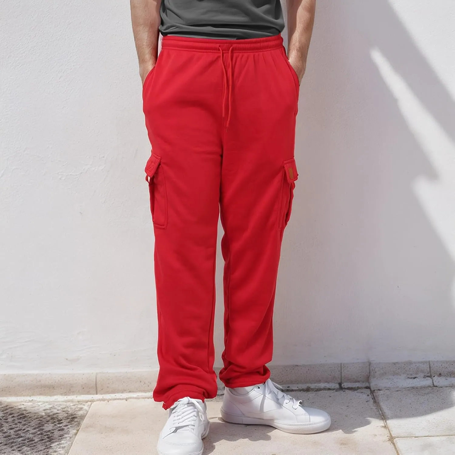 Alalaso Mens Cargo Pants 2024 Casual Cotton Jogger Multi Pockets Outdoor Hiking Work Sweatpants with Pockets