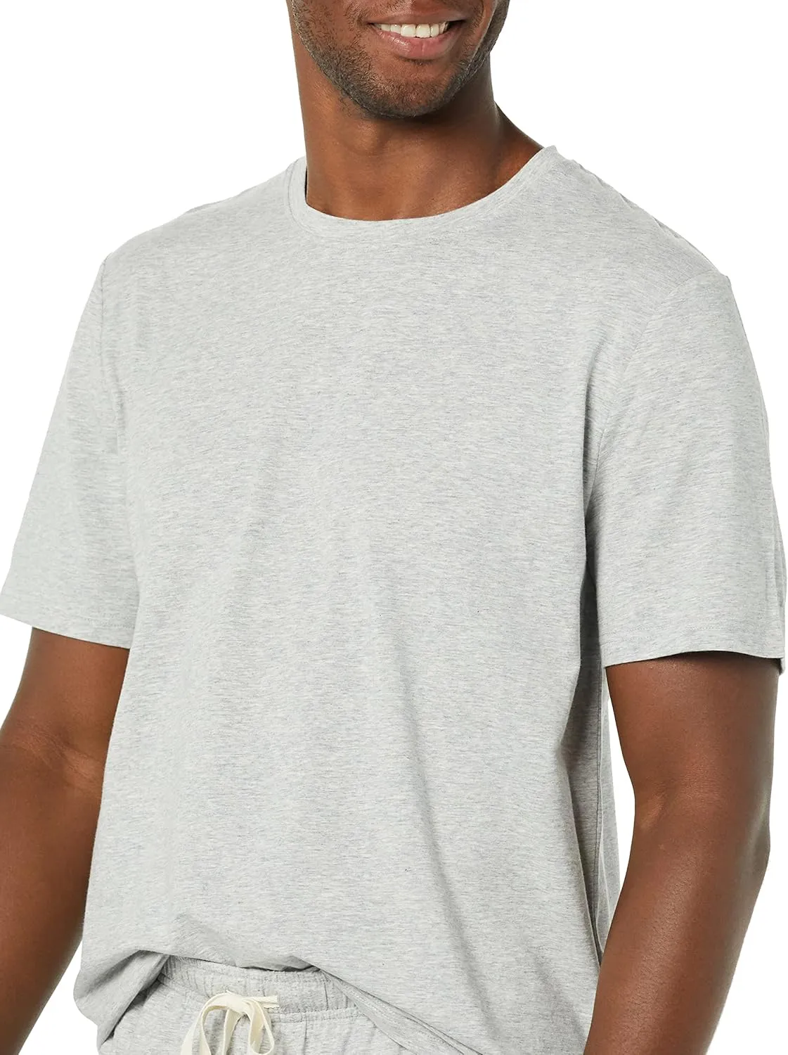 Amazon Essentials Men's Cotton Modal T-Shirt and Full-Length Bottom Pajama Set