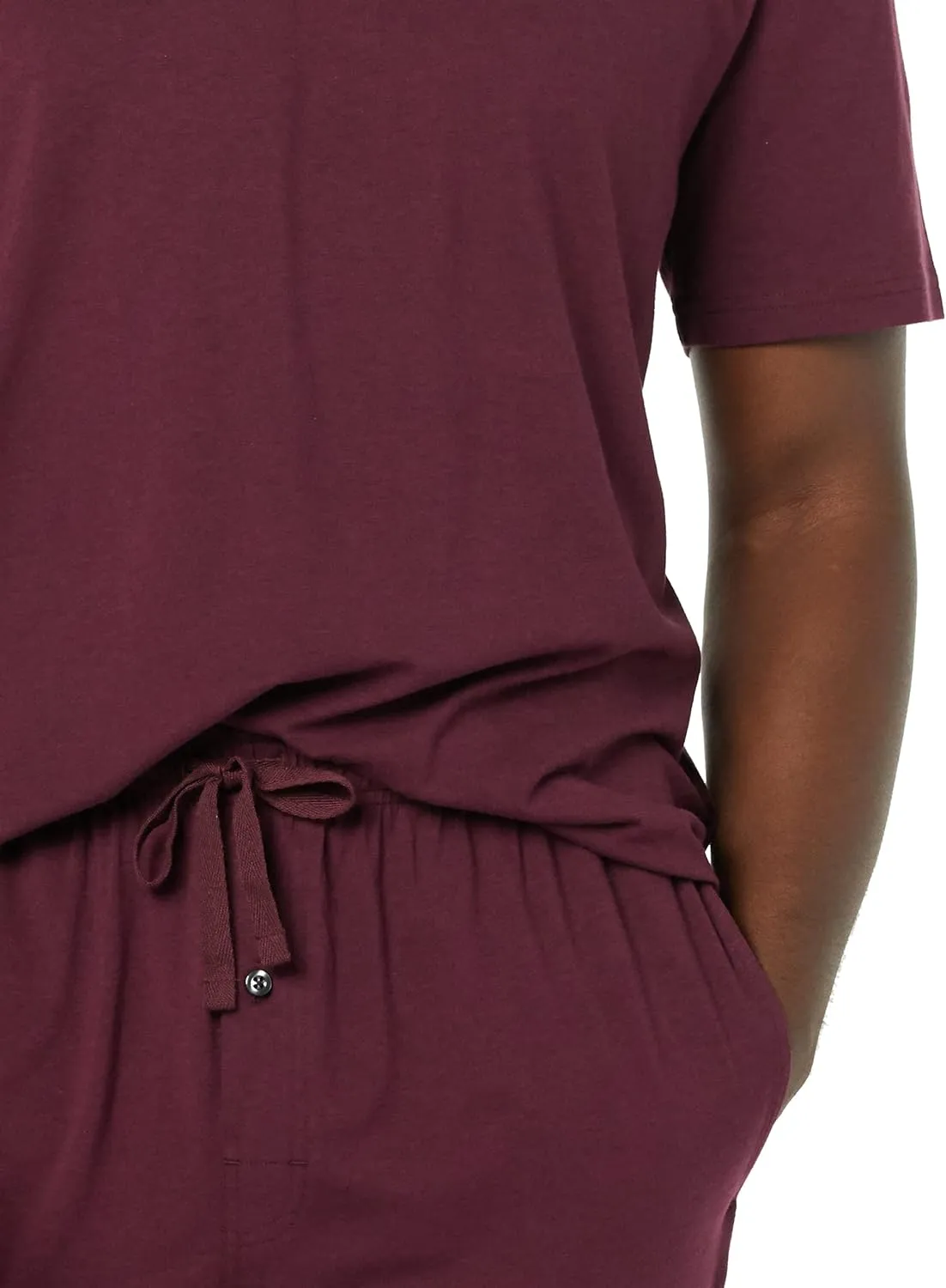 Amazon Essentials Men's Cotton Modal T-Shirt and Full-Length Bottom Pajama Set