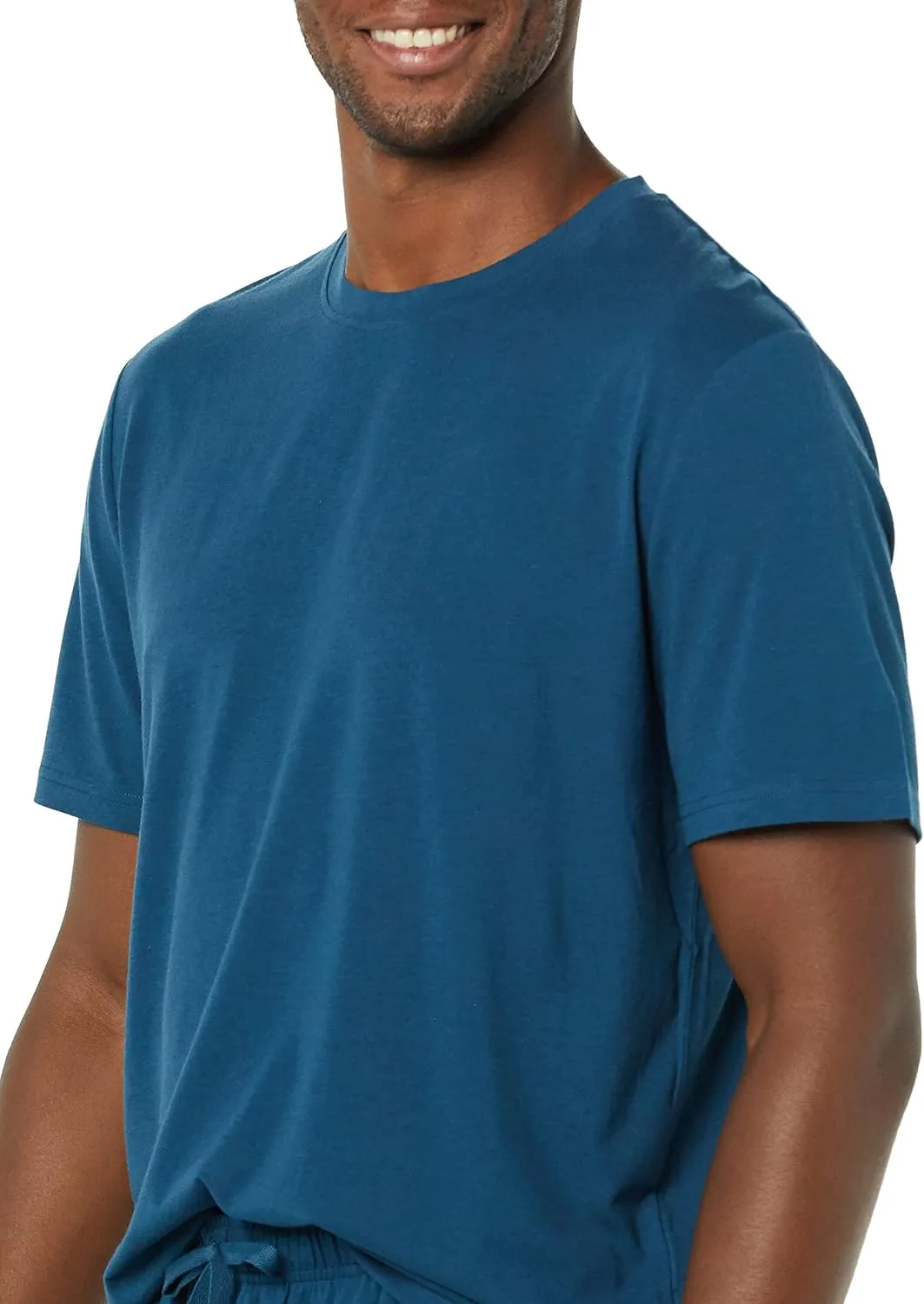Amazon Essentials Men's Cotton Modal T-Shirt and Full-Length Bottom Pajama Set