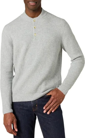 Amazon Essentials Men's Long-Sleeve Soft Touch Henley Sweater