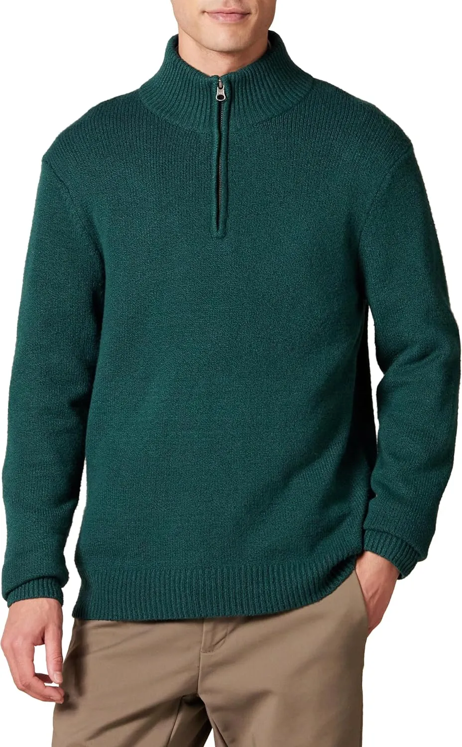 Amazon Essentials Men's Long-Sleeve Soft Touch Quarter-Zip Sweater