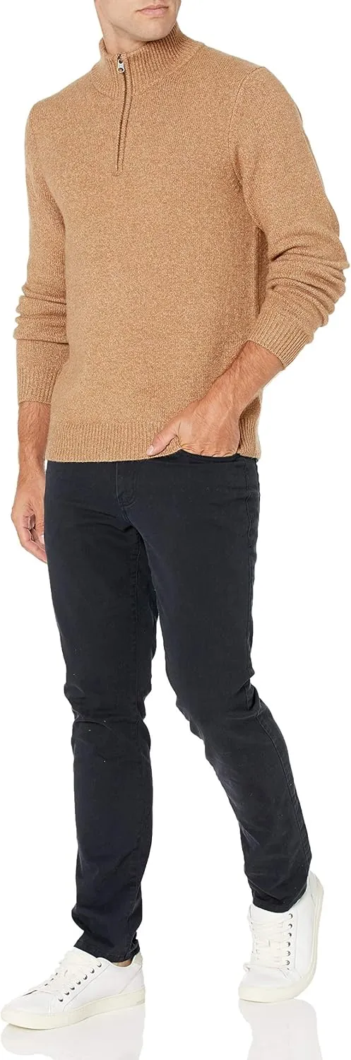 Amazon Essentials Men's Long-Sleeve Soft Touch Quarter-Zip Sweater