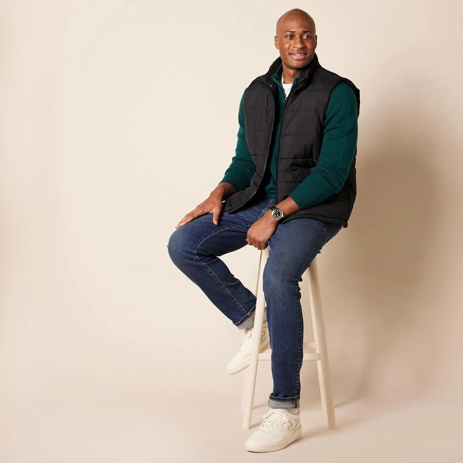 Amazon Essentials Men's Long-Sleeve Soft Touch Quarter-Zip Sweater