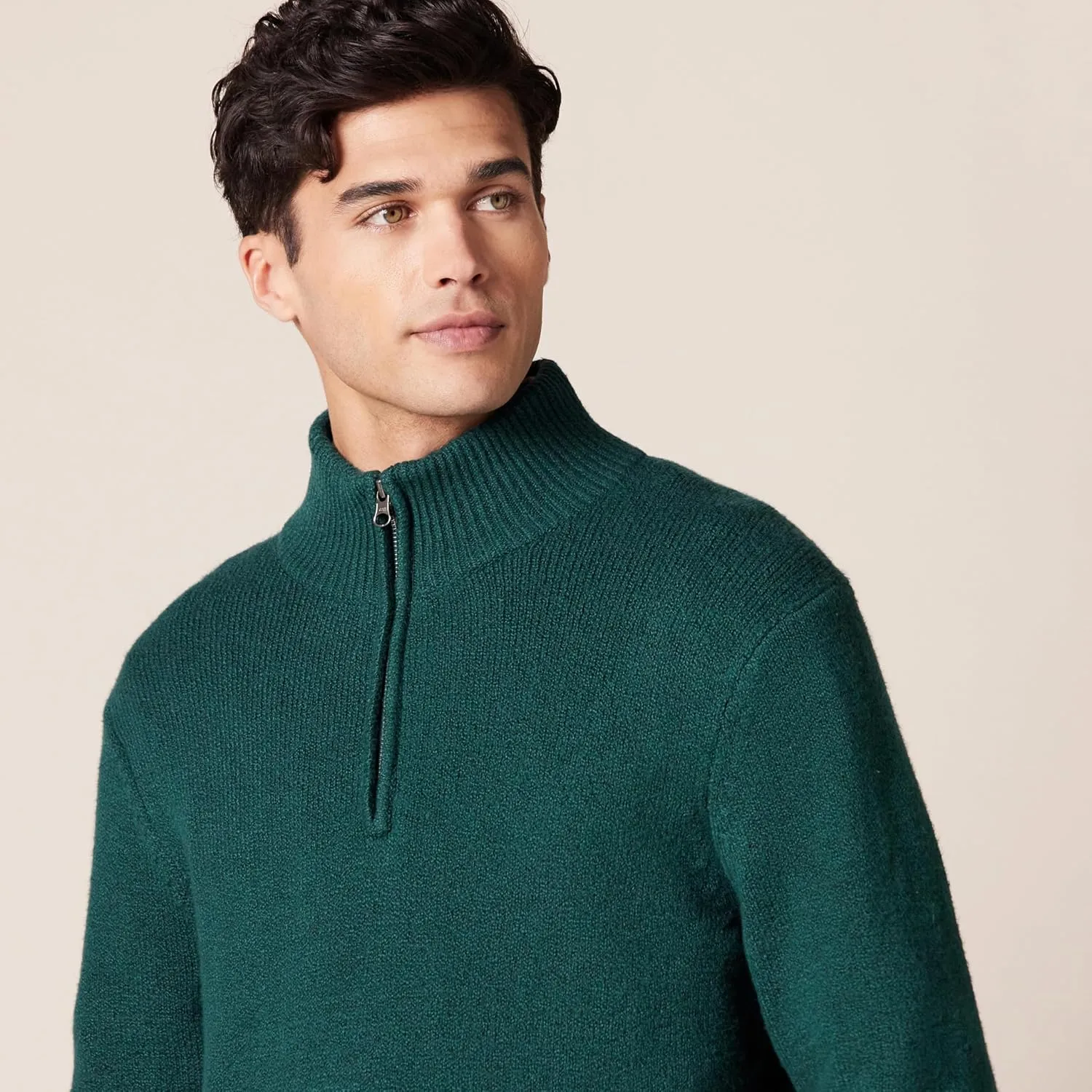 Amazon Essentials Men's Long-Sleeve Soft Touch Quarter-Zip Sweater