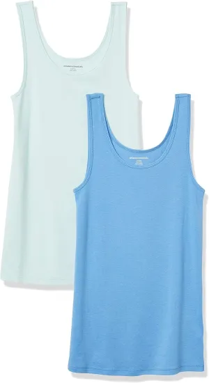 Amazon Essentials Women's Slim-Fit Tank, Pack of 2