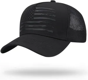American Flag Trucker Hat Baseball Caps Snapback Hat for Men Women Breathable Mesh Side Adjustable Hats