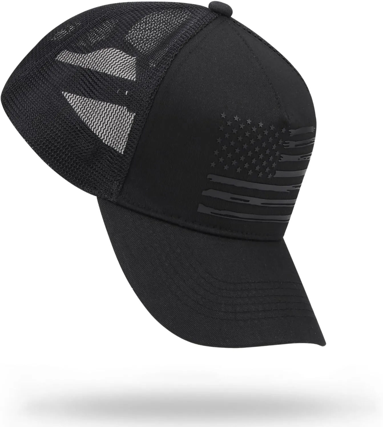 American Flag Trucker Hat Baseball Caps Snapback Hat for Men Women Breathable Mesh Side Adjustable Hats