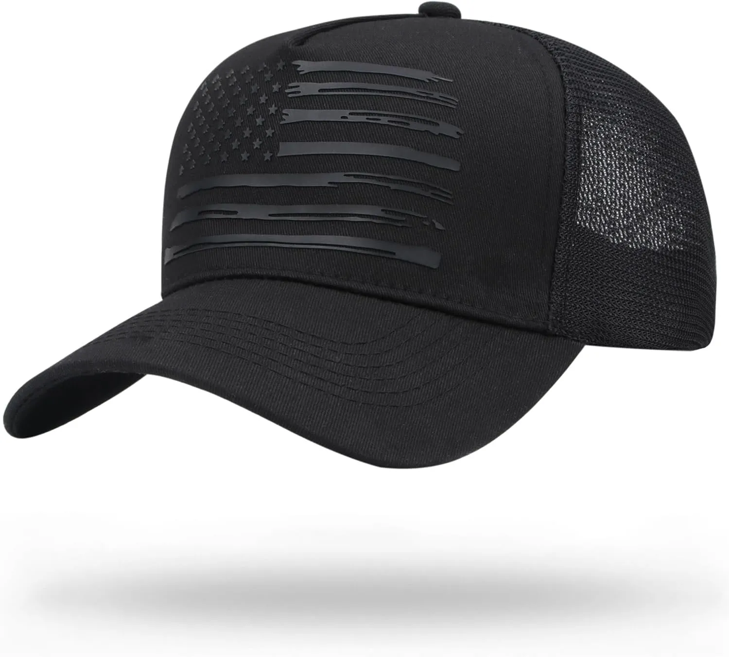 American Flag Trucker Hat Baseball Caps Snapback Hat for Men Women Breathable Mesh Side Adjustable Hats