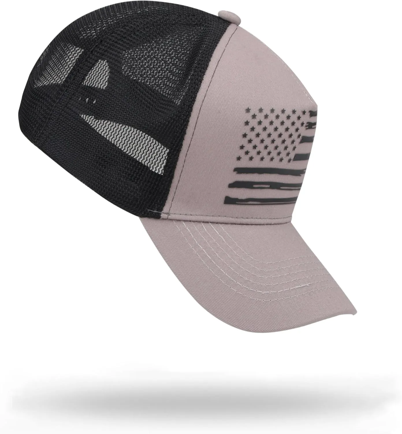 American Flag Trucker Hat Baseball Caps Snapback Hat for Men Women Breathable Mesh Side Adjustable Hats