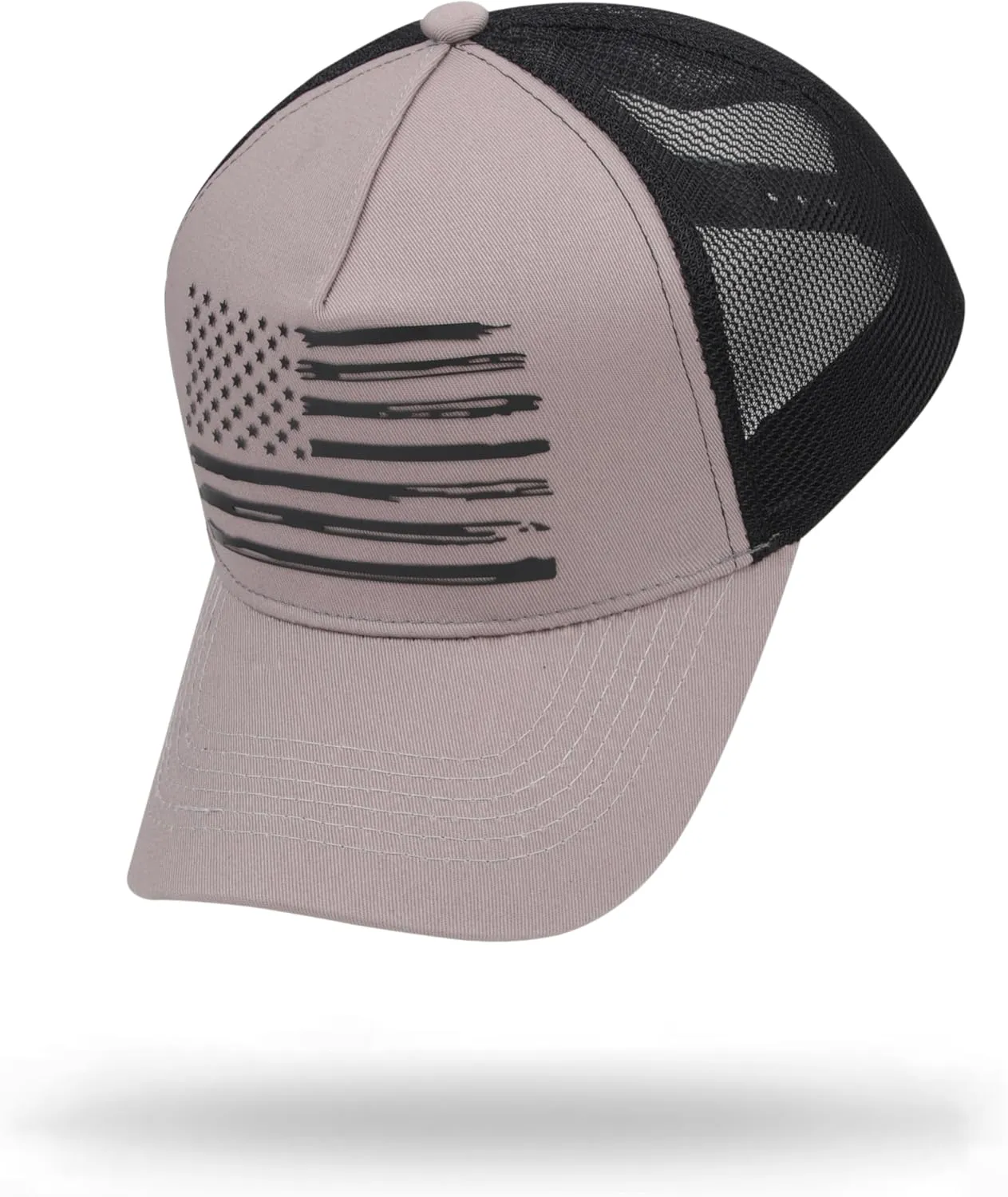 American Flag Trucker Hat Baseball Caps Snapback Hat for Men Women Breathable Mesh Side Adjustable Hats