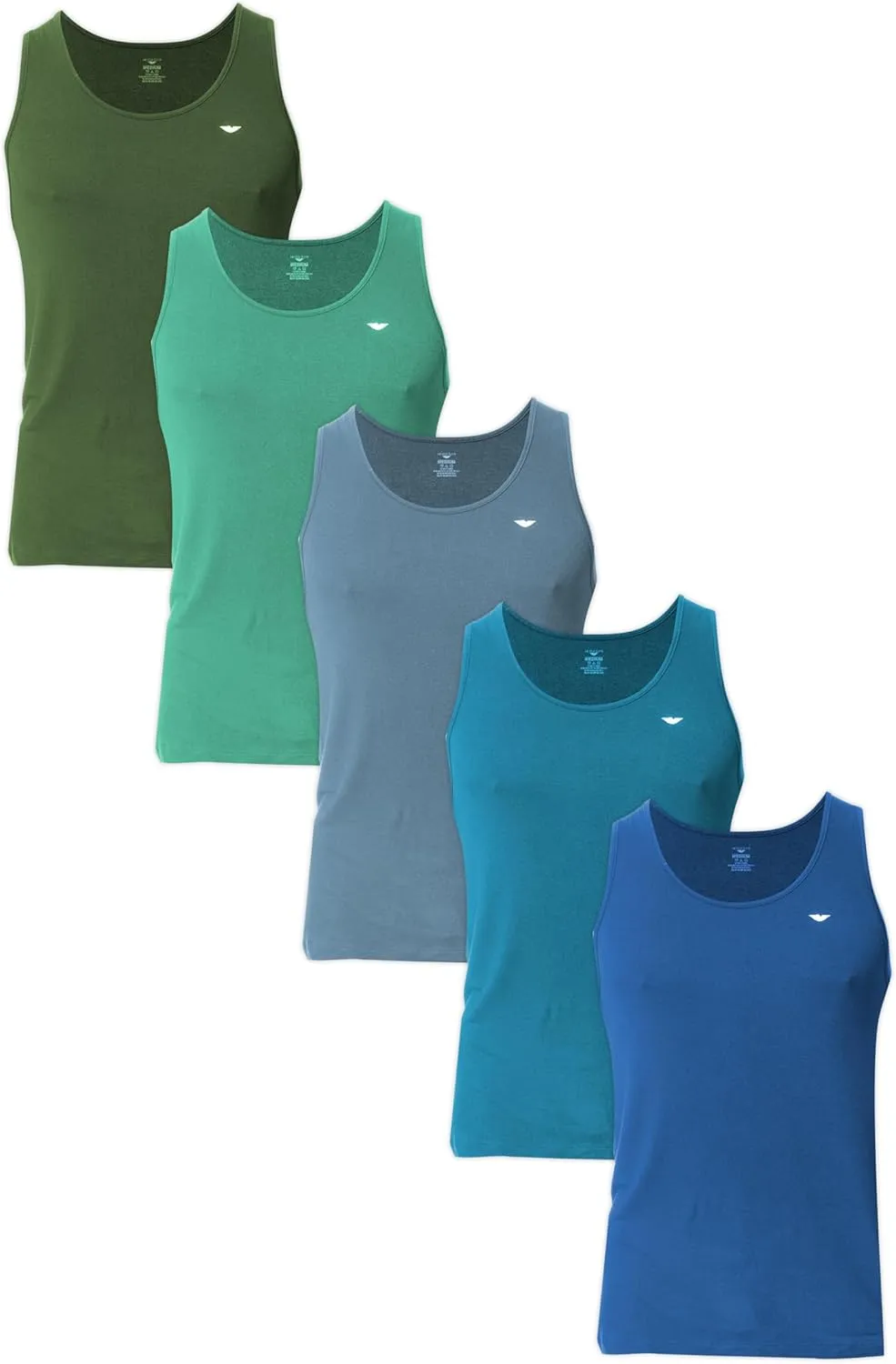 AMERICAN HEAVEN Men's 5 Pack Tank Tops | Ultra Soft Cotton Rayon Stretch Athletic Workout Tanks