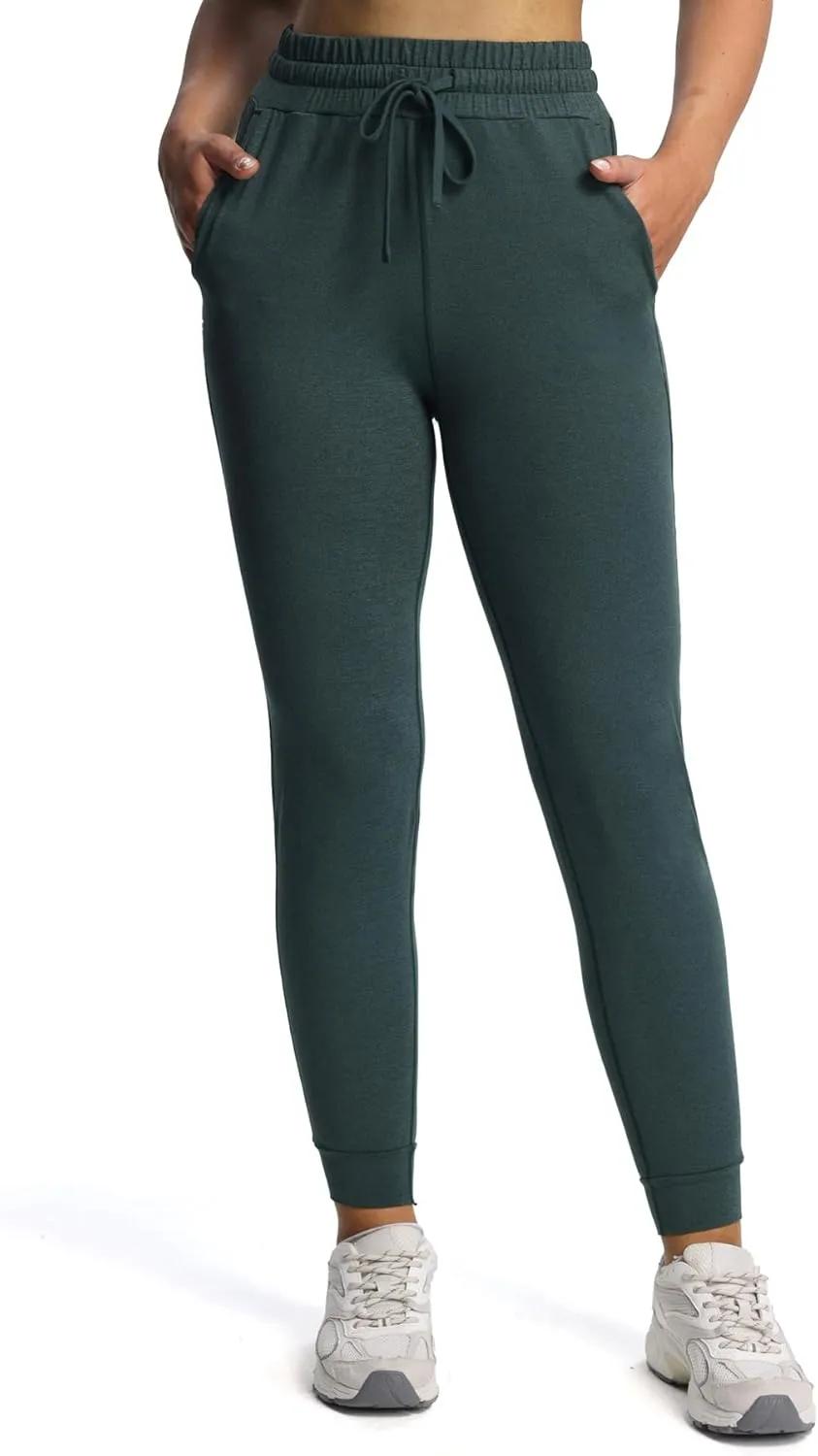 Aoxjox Sweatpants for Women Lounge Joggers with Pockets High Waisted Drawstring Running Sweatpant Lounge Pants 27.5"