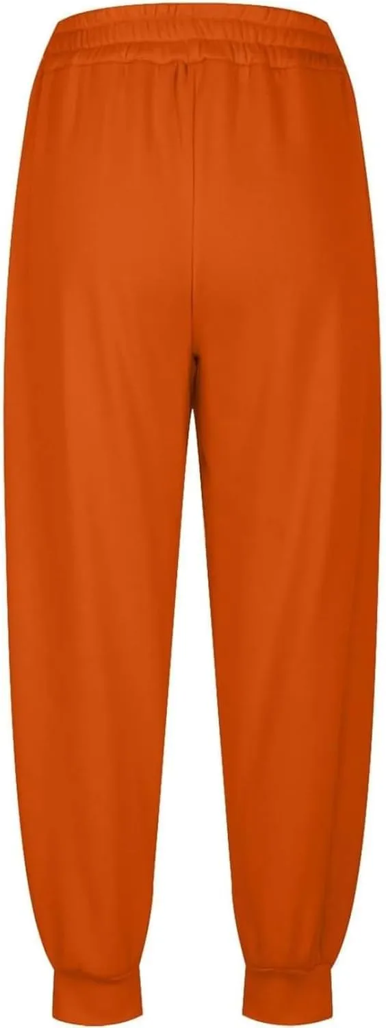 Baggy Fleece Joggers for Women Cozy Soft High Waisted Sweatpants with Pockets Elastic Waist Athletic Pants