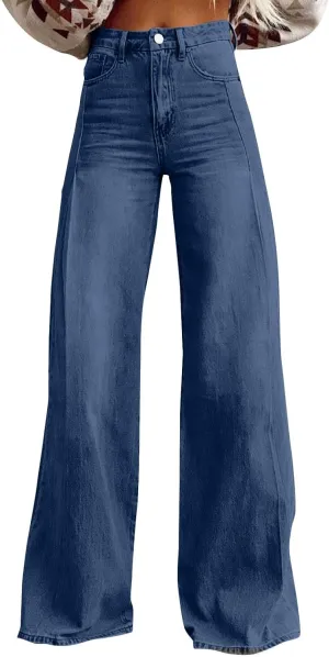 Baggy Jeans for Women 2025 Trendy Wide Leg Boyfriend Pants Y2k Streetwear Hippie Clothes Denim Outfit Western Wear