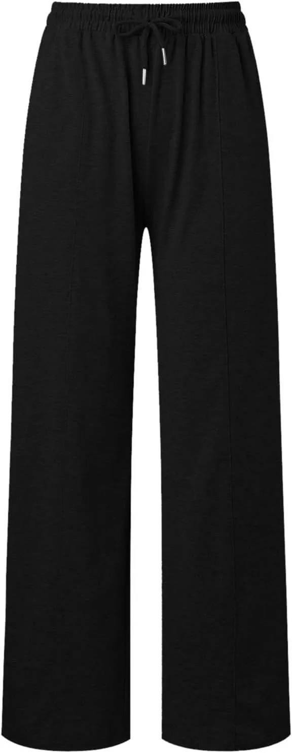 Baggy Tall Wide Leg Sweatpants for Women Fleece Lined Active Relaxed Fit Open Leg Joggers Casual Cozy Workout Skimpy