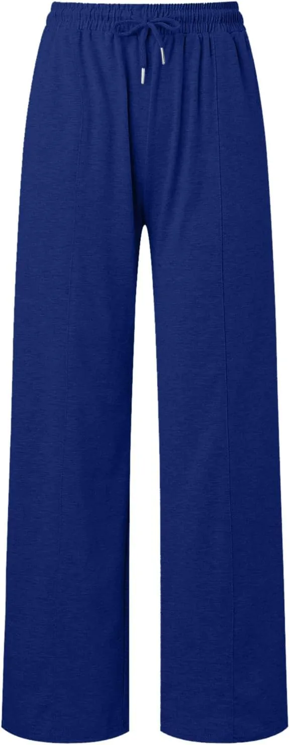 Baggy Tall Wide Leg Sweatpants for Women Fleece Lined Active Relaxed Fit Open Leg Joggers Casual Cozy Workout Skimpy