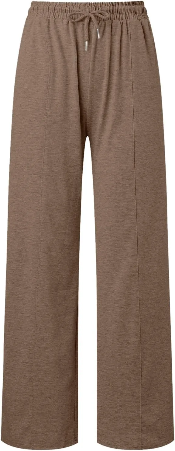 Baggy Tall Wide Leg Sweatpants for Women Fleece Lined Active Relaxed Fit Open Leg Joggers Casual Cozy Workout Skimpy