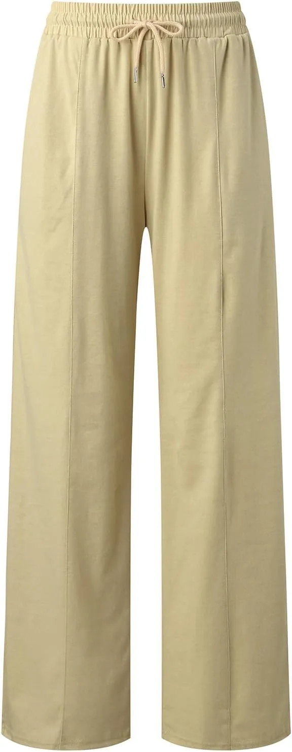 Baggy Tall Wide Leg Sweatpants for Women Fleece Lined Active Relaxed Fit Open Leg Joggers Casual Cozy Workout Skimpy