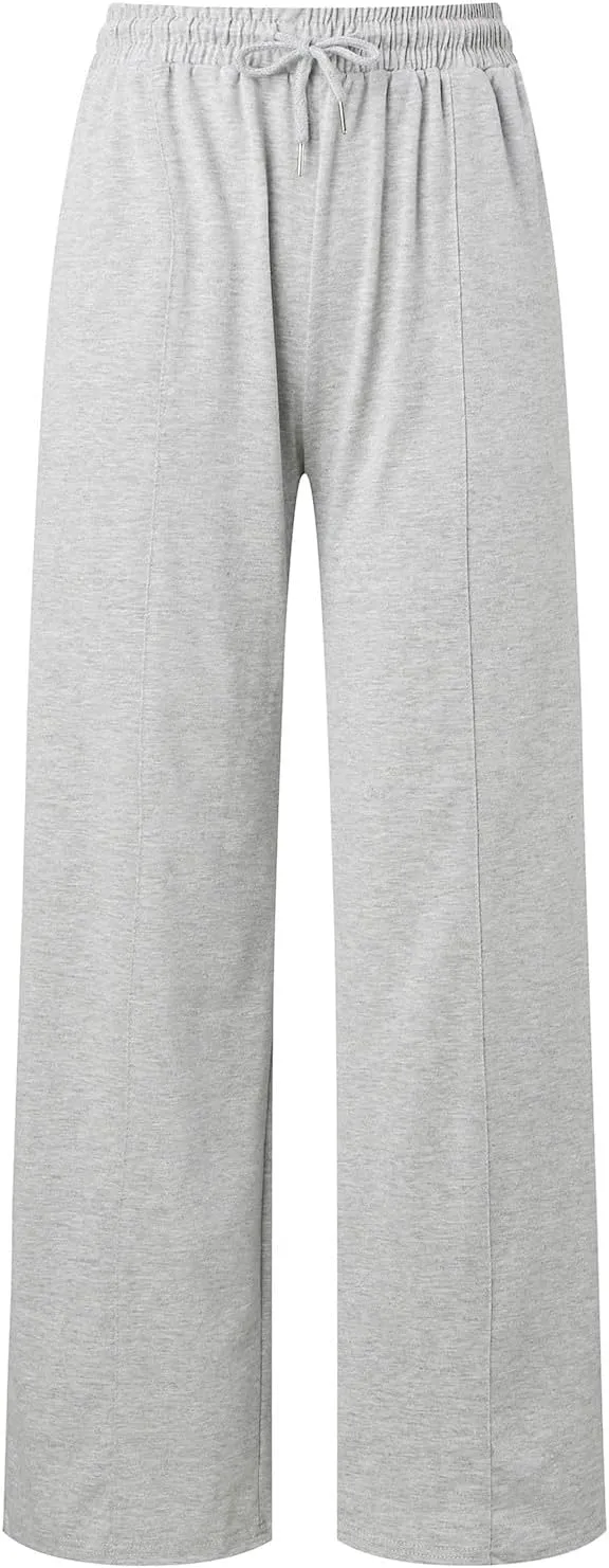 Baggy Tall Wide Leg Sweatpants for Women Fleece Lined Active Relaxed Fit Open Leg Joggers Casual Cozy Workout Skimpy