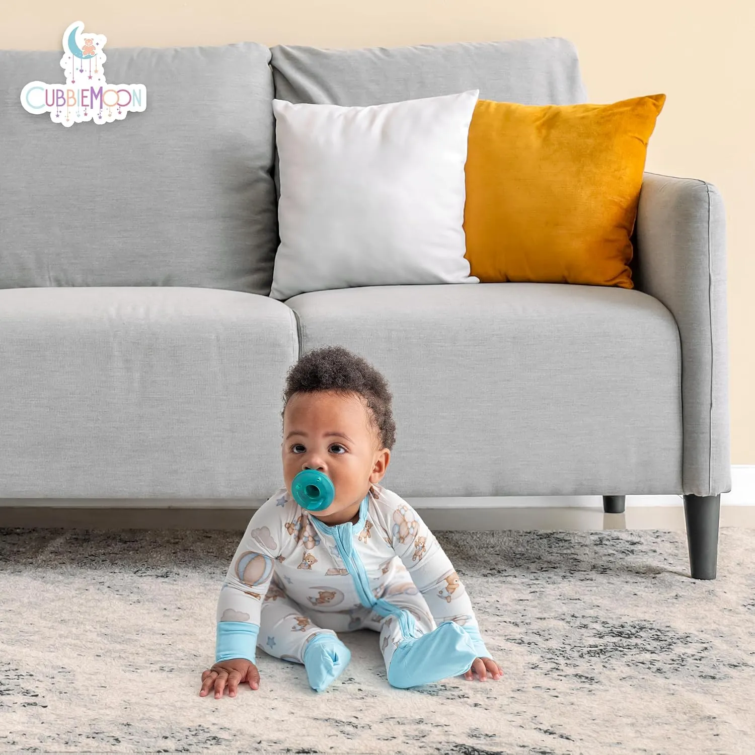 Bamboo Viscose Baby Pajamas with 2-Way Zip for Diaper Changes - 0-24 Months Soft & Stretchy Bamboo Viscose Sleepers - 2 Pack