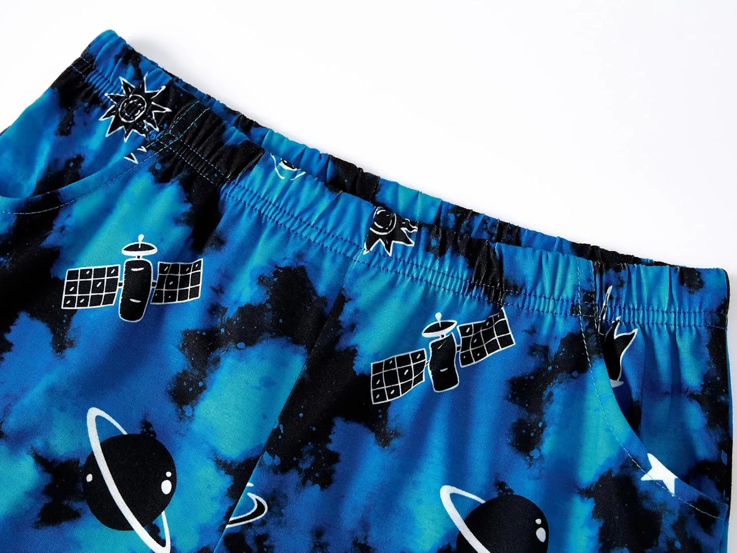 Beezizac Little Big Boys 2-Piece Cozy Pajamas Short Sleeve Cool Summer PJ Set Kid Sleepwear Size 6-18