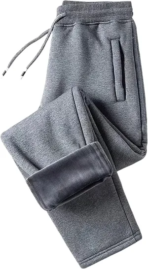 BIFUTON Fleece Lined Pants Men,Men's Warm Fleece Pants Sherpa Lined Sweatpants Winter Running Joggers Pants Outdoor Trousers