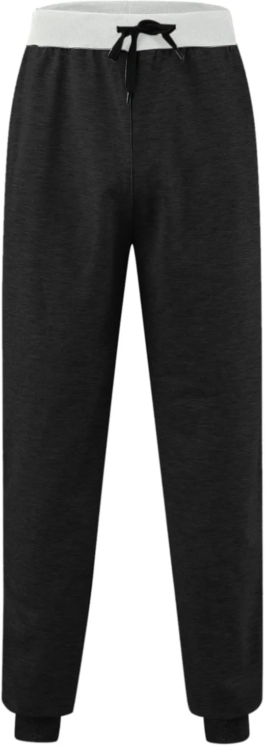BIFUTON Joggers for Men,Mens Sweatpants with Pockets Color Matching Golf Pants for Men Relaxed Fit Lounge Pants Trousers