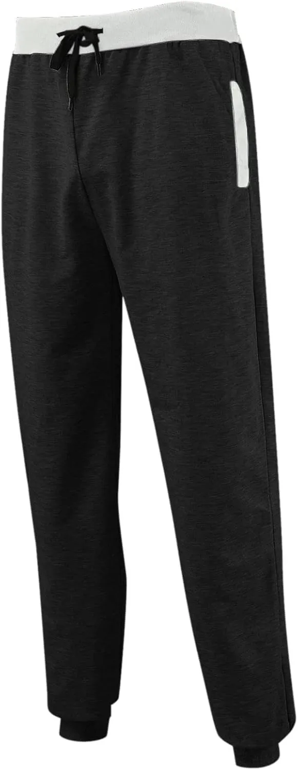 BIFUTON Joggers for Men,Mens Sweatpants with Pockets Color Matching Golf Pants for Men Relaxed Fit Lounge Pants Trousers
