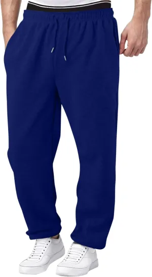 BIFUTON Mens Joggers with Pockets,Sweatpants for Men Big and Tall Fleece Lined Running Pants Drawstring Yoga Pants Trousers