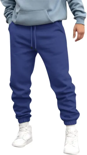 Big and Tall Sweatpants for Men Lightweight Joggers Quick Dry Warm Sherpa Lined Athletic Sweatpants Winter Drawstring