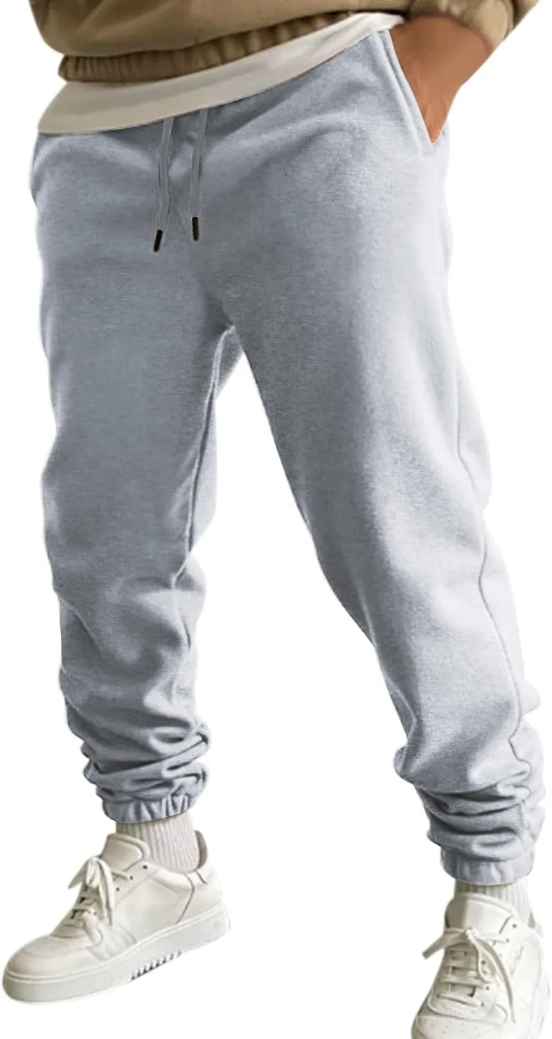 Big and Tall Sweatpants for Men Lightweight Joggers Quick Dry Warm Sherpa Lined Athletic Sweatpants Winter Drawstring
