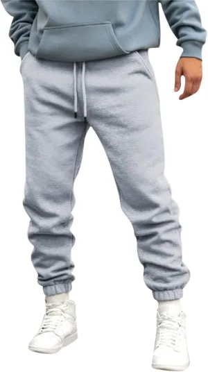 Big and Tall Sweatpants for Men Lightweight Joggers Quick Dry Warm Sherpa Lined Athletic Sweatpants Winter Drawstring
