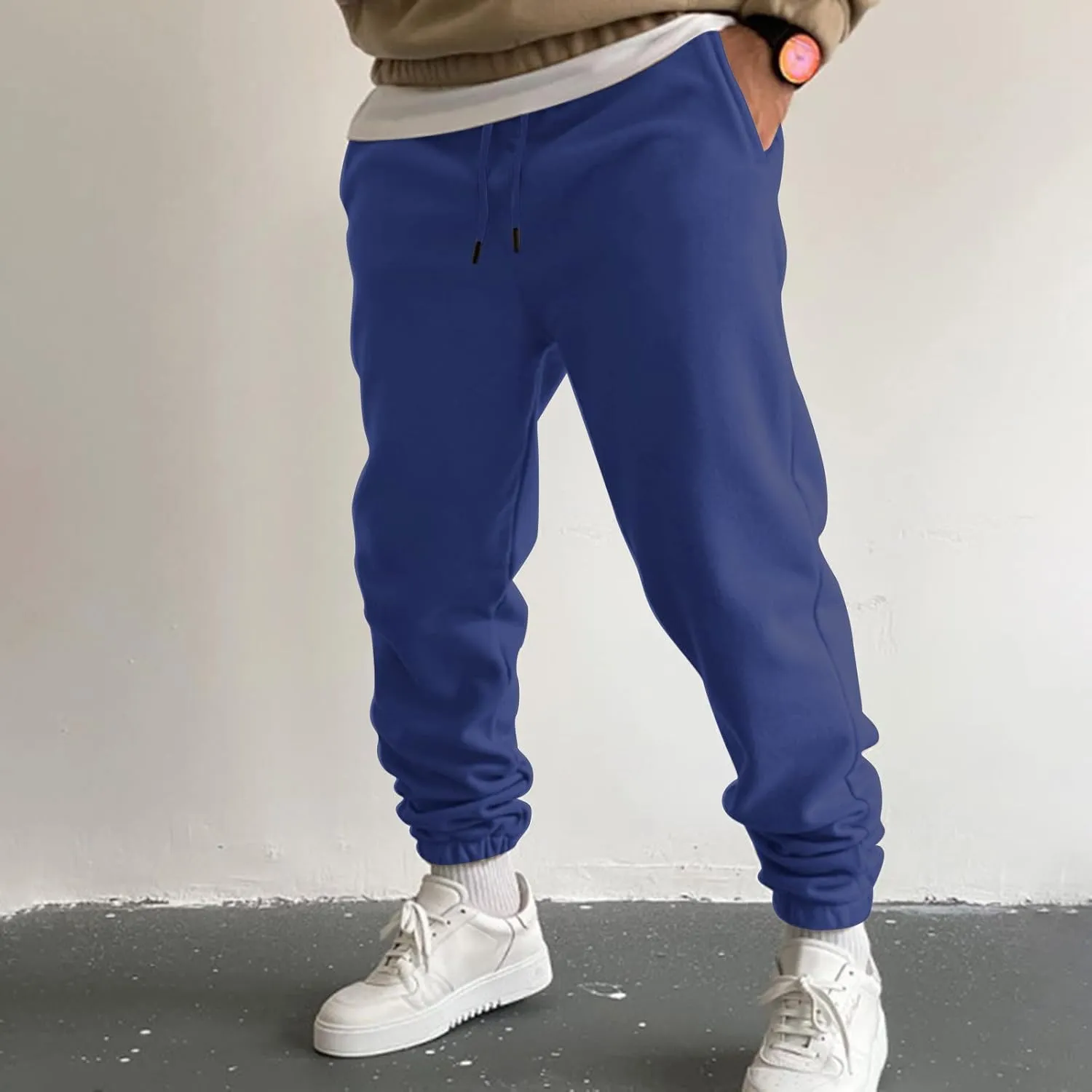 Big and Tall Sweatpants for Men Lightweight Joggers Quick Dry Warm Sherpa Lined Athletic Sweatpants Winter Drawstring