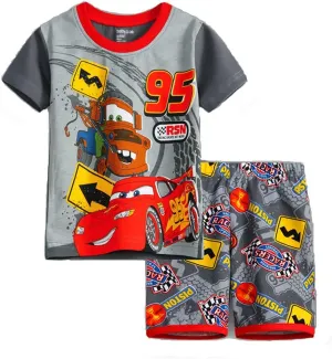 Boys Summer Snug-Fit Pajamas Short Kids Pjs Sets 100% Cotton Toddler Sleepwear