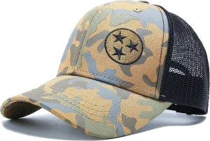 Breathable Mesh Side Embroidered Black Baseball Cap for Outdoor Activities - Men's Snapback Trucker Hat