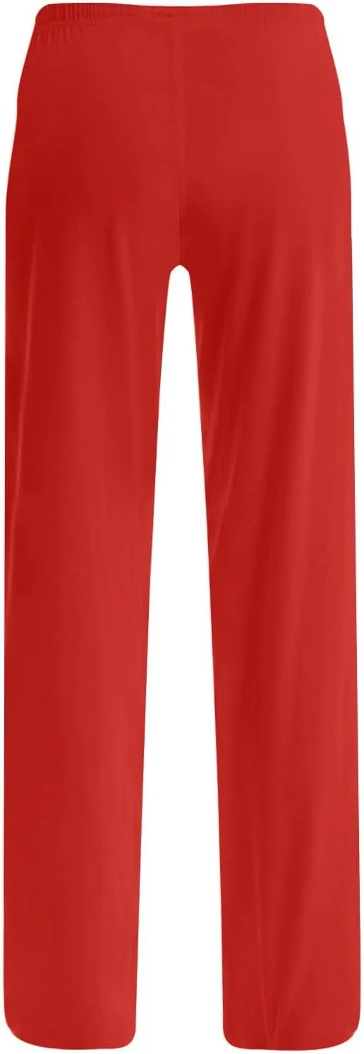 Buffalo Plaid Pajama Pants Women Soft Drawstring Comfy Wide Leg Lounge Pants Elastic Waist Loose Casual Loungewear