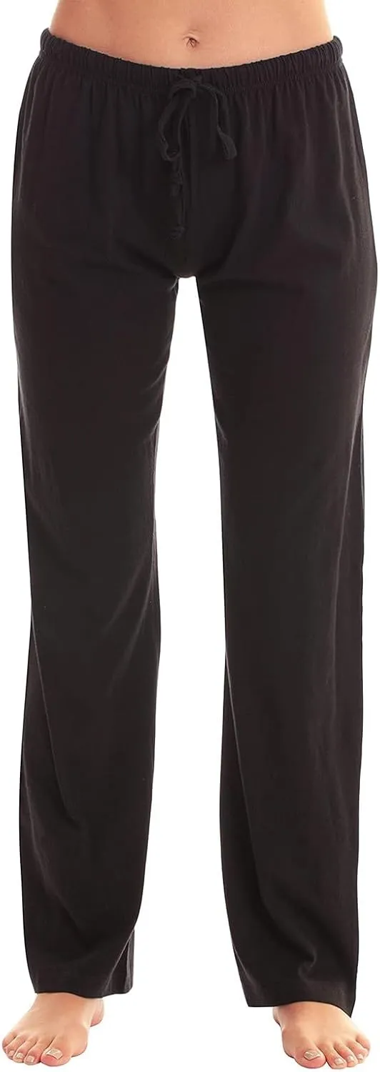 Buffalo Plaid Pajama Pants Women Soft Drawstring Comfy Wide Leg Lounge Pants Elastic Waist Loose Casual Loungewear