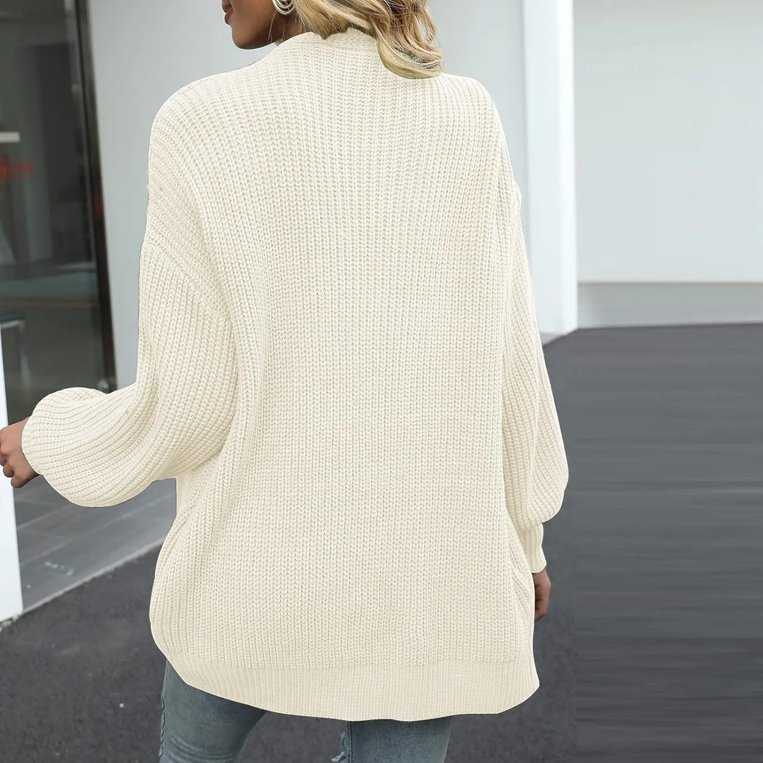 Cardigan Sweaters for Women Chunky Knit Open Front Cardigan Long Oversized Batwing Lightweight Sweaters Loungewear