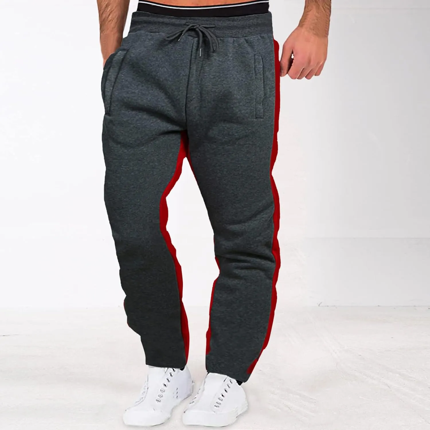 Cargo Pants for Men Big and Tall Performance Open Bottom Workout Quick Dry Pants for Athletic Jogging Training Casual