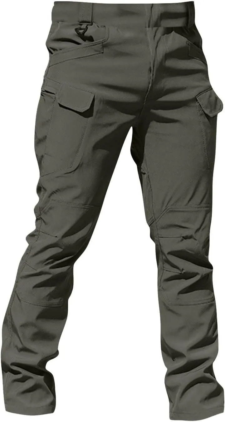Cargo Work Pants for Men Tactical Water Resistant Hiking Pants Relaxed Fit Multi Pockets Stretch Quick Dry Work Pants