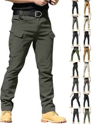 Cargo Work Pants for Men Tactical Water Resistant Hiking Pants Relaxed Fit Multi Pockets Stretch Quick Dry Work Pants