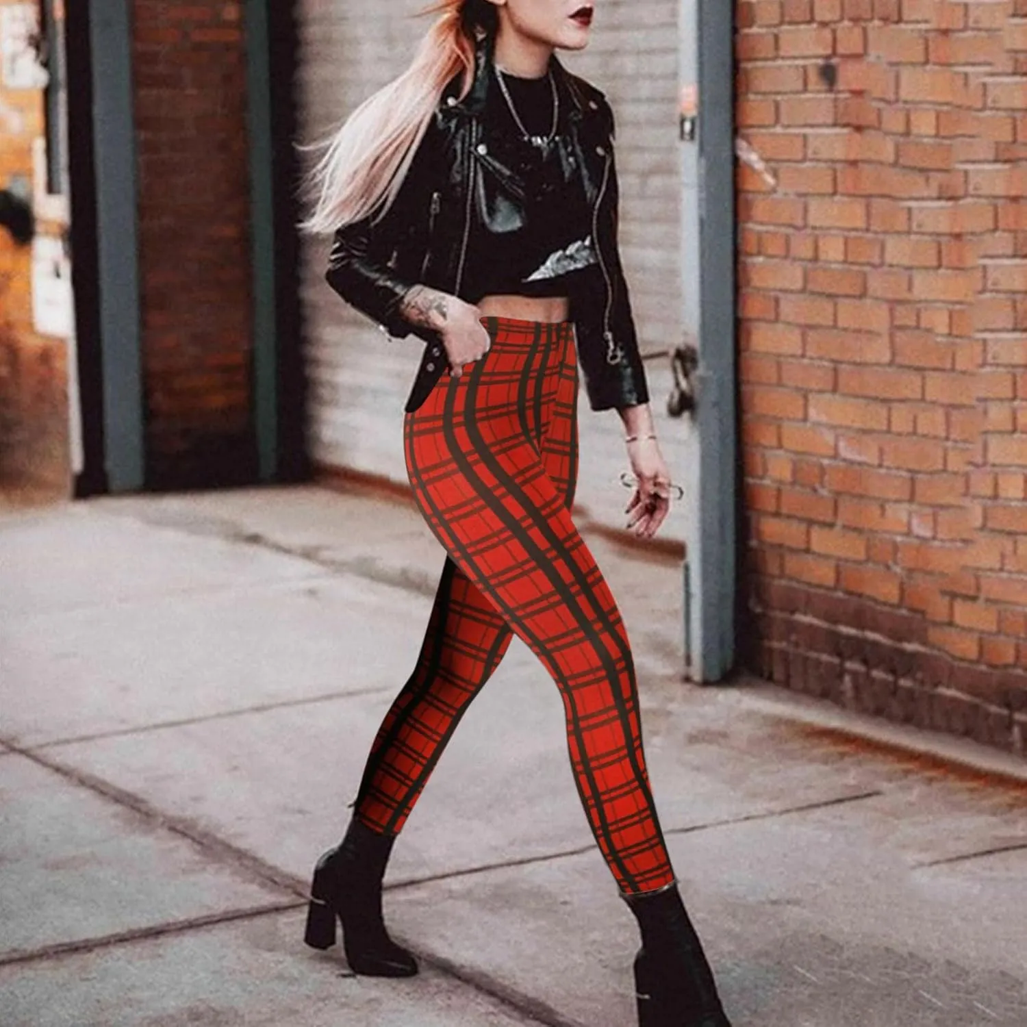 Casual Leggings for Women High Waist Printed Tummy Control Butt Lifting Pants Funny Elastic Waist Slimming Compression