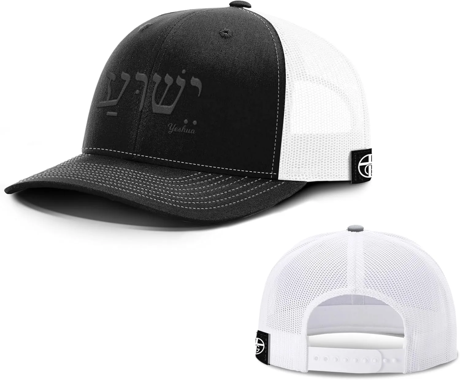 Christian Hat Yeshua Blackout - Adjustable Fit Cotton Snapback Trucker Hat Breathable Mesh Side for Casual Wear