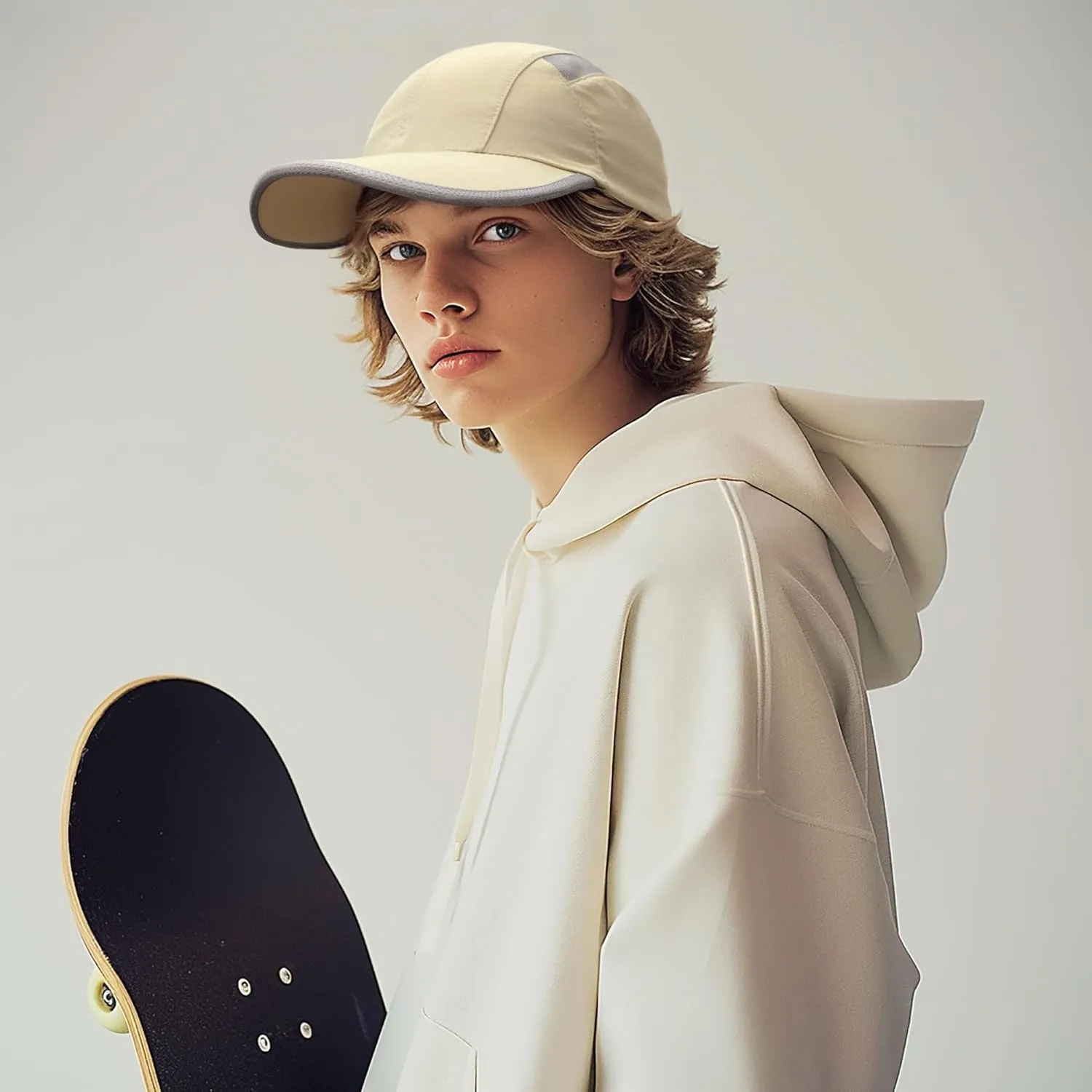 CLAPE Sun Protection Sport Hats Lightweight Breathable Mesh Unstructured Baseball Hat Adjustable Quick Dry Running Hat