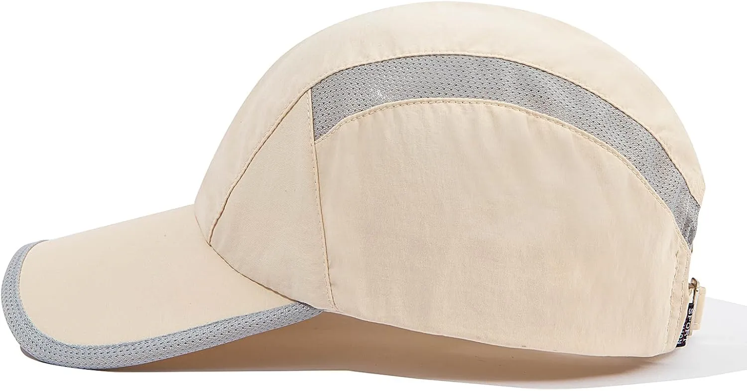 CLAPE Sun Protection Sport Hats Lightweight Breathable Mesh Unstructured Baseball Hat Adjustable Quick Dry Running Hat