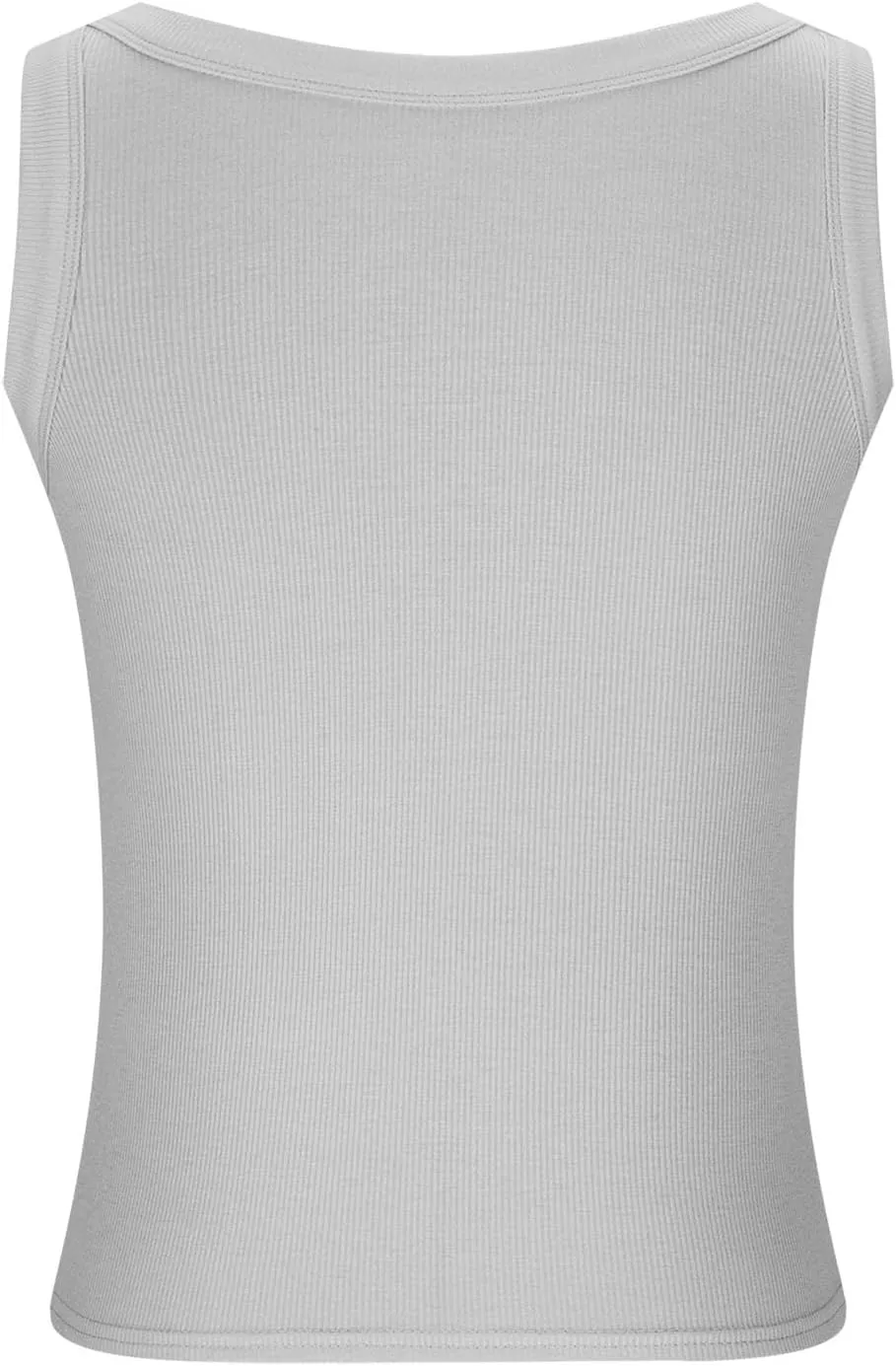 Crop Tank Tops for Women Scoop Neck Ribbed Knit Slim Fit Basic Tees Summer Going Out Top Teen Girls Sleeveless Shirt