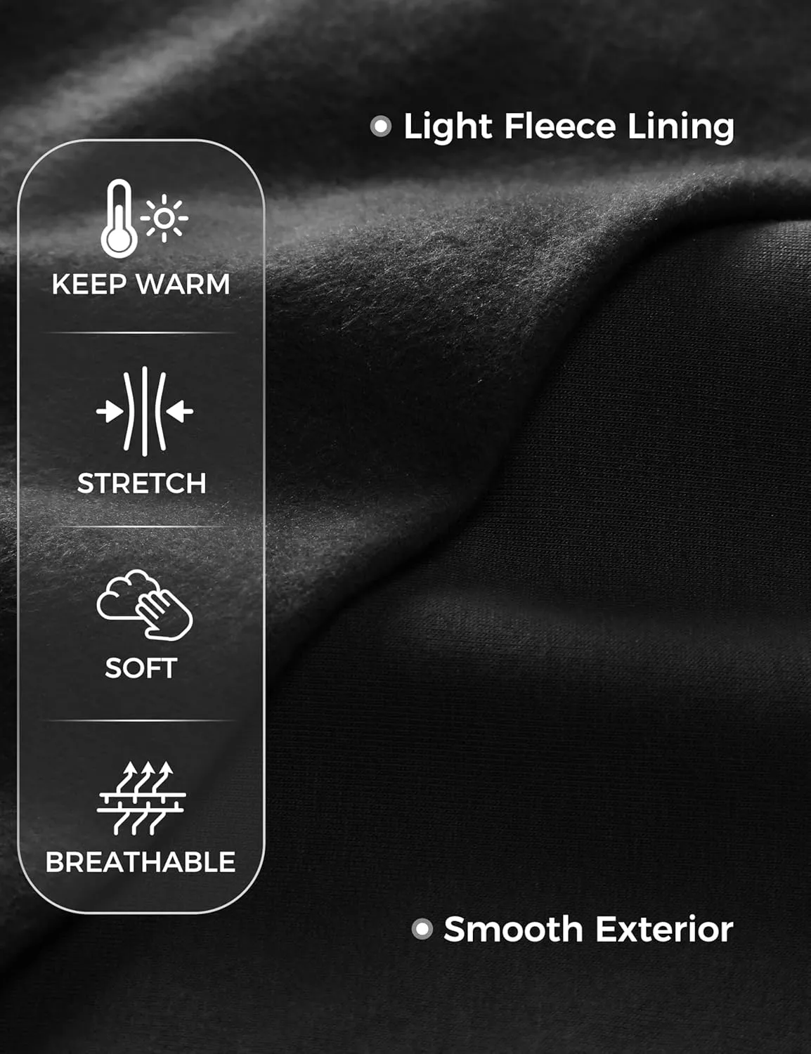 CRZ YOGA Fleece Crewneck Sweatshirt for Men Long Sleeve Breathable Workout Casual Pullover Basic Sweat Shirts