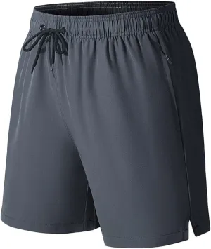 Dademeo Men Athletic Running Shorts Gym Workout Fitness Elastic Waist Shorts Lined Quick-Dry Breathable Cozy Sports Shorts