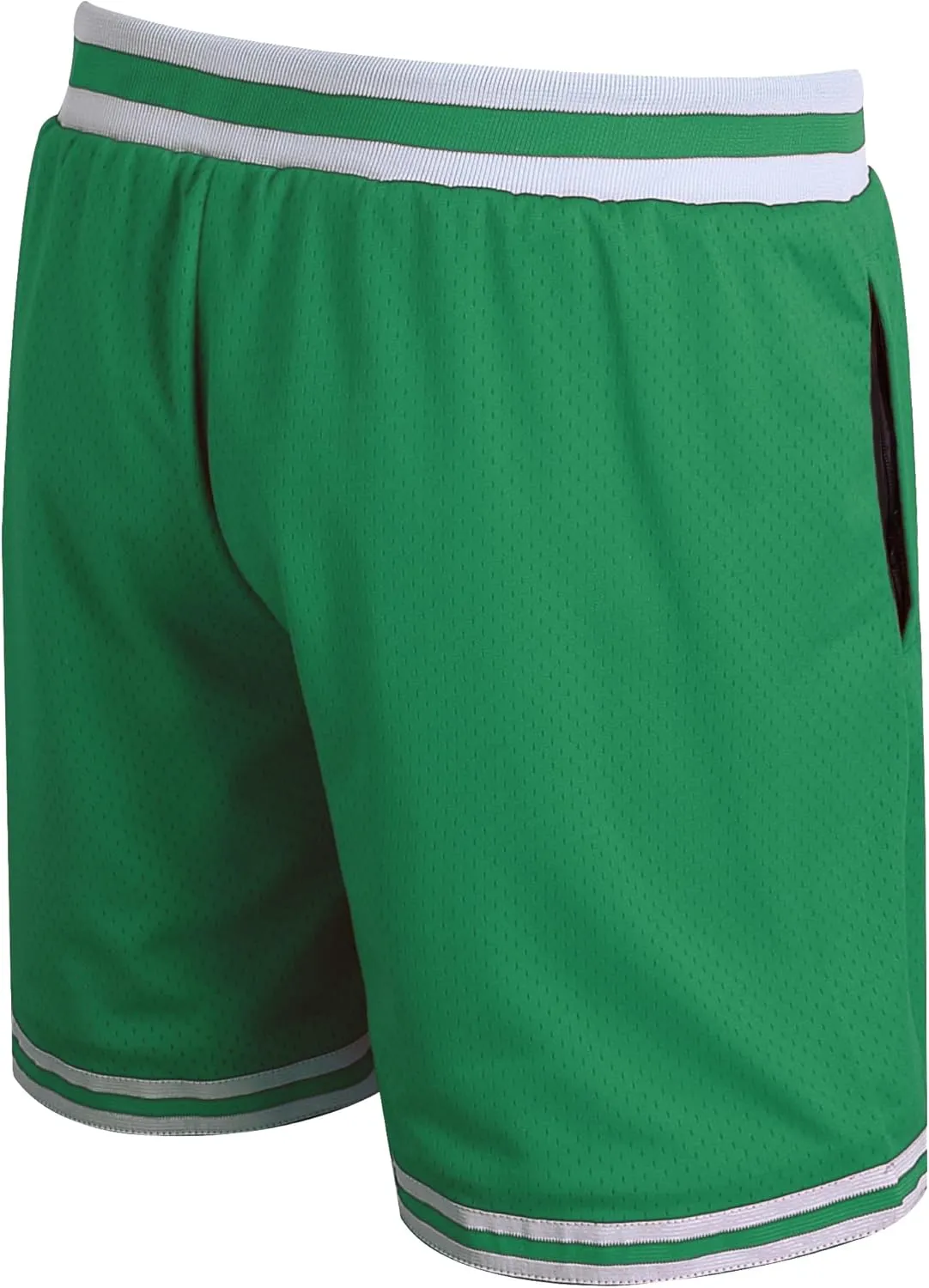 DEHANER Men's Basketball Shorts with Zip Pockets for Workout Gym Sports, Featuring Breathable Mesh Fabric